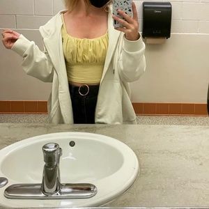 Sunshine yellow runched Hollister tank top